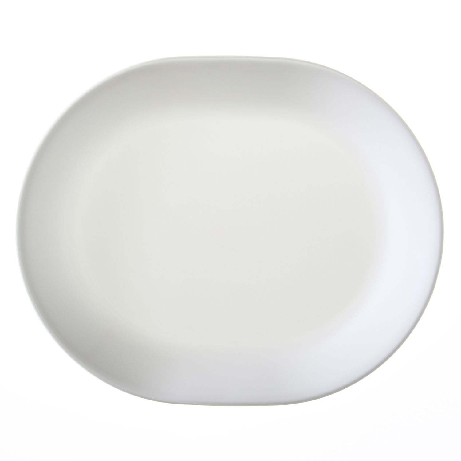 Corelle 3128 Vitrelle Glass Winter Frost White Serving Platter, Pack of 3, 32 centimeters