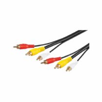 Goobay 50139 Composite Audio/Video Connector Cable, 3x RCA with RG59 Video Cable, 1.5 m Cable Length