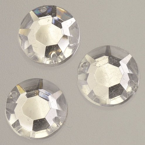 EFCO Decorative Stone Acrylic Facet 2 Hole gemrose 8 mm 150 pcs. Crystal, 20x10x2 cm