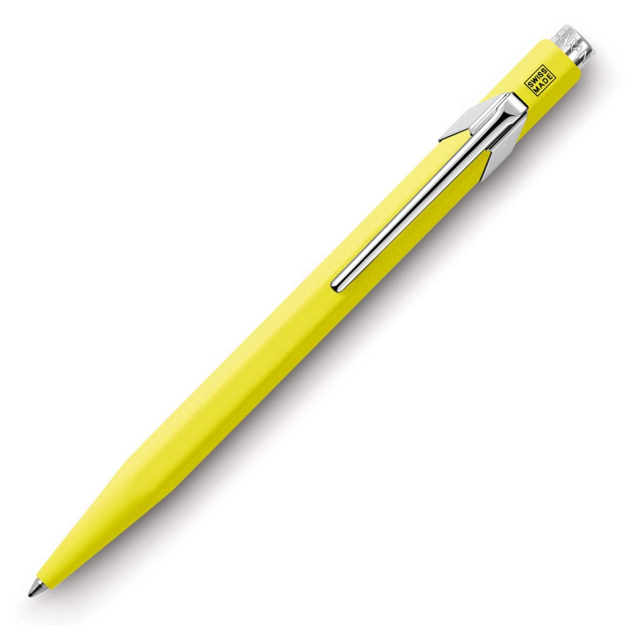Caran d'Ache 849 Metal Range Ball Pen Fluo - Yellow, 1 count (Pack of 1)
