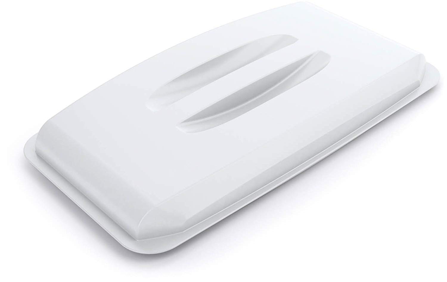 Durable DURABIN 60 Lid White - To Be Used with DURABIN 60 Waste Bin - Easy to Grip Handle - Made of Strong Polypropylene