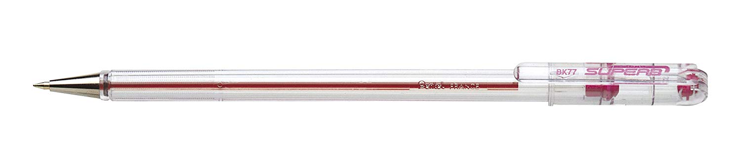 Pentel BK77 Rose 0.7 mm Ballpoint Pens, Pack of 12