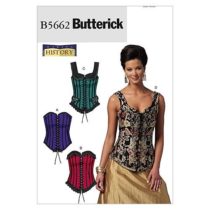 Butterick Patterns B5662 Size A5 6-8-10-12-14 Misses' Corsets, Pack of 1, White