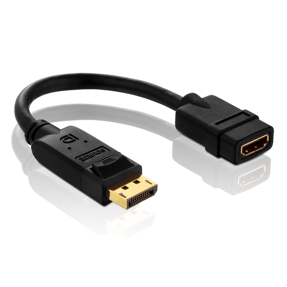 PureLink DisplayPort/HDMI Adapter - PureInstall 0,10m, Displayport / HDMI 10cm, black