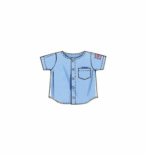 McCall's Patterns M6016 All Sizes Infants' Shirts, Shorts and Pants, Pack of 1, White - Image 3