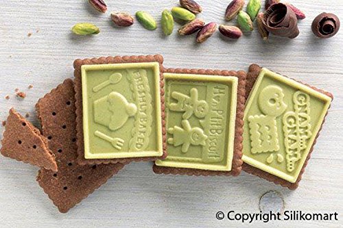 Silikomart - CKC04 COOKIE GNAM GNAM SLIM - Kit for Preparing Biscuits Topped with Chocolate Brown And White - Image 4