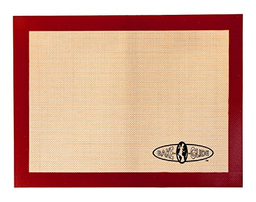 Bake-O-Glide SILBOM Baking Mat, Woven Glass Fabric Coated in Silicone, Brown, 300mm x 400mm, 40L x 30W cm