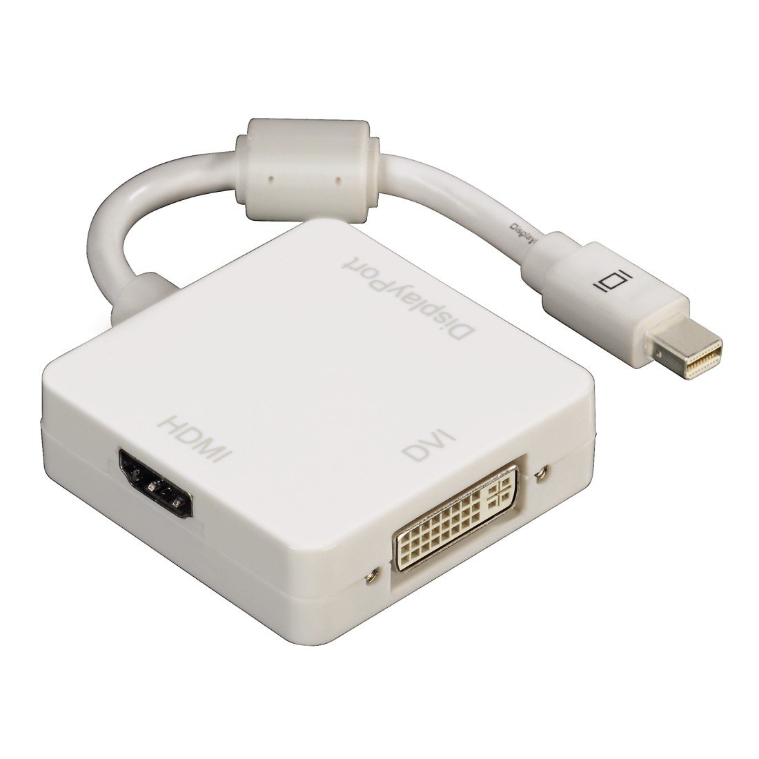 Hama 3 in1 Adapter for Mini-DisplayPort and DVI-D/DMI Coupling, White