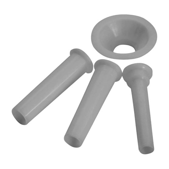 Westmark Sausage Funnel Set, 4 Pcs., Ø 1.5/2/2.3 cm, Accessory For Westmark Meat Mincer (97502260 / Size 5), Plastic, White, 14932230