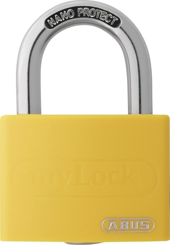 ABUS myLock 508684 T65AL/40 Padlock Aluminium Yellow