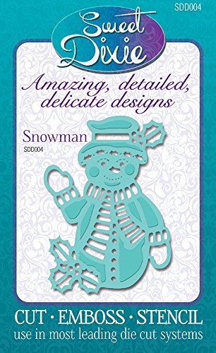 Sweet Dixie Dies Metal Metal Die Snowman, Brown