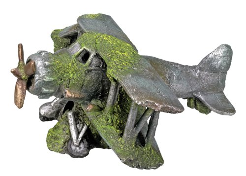 Nobby Airplane Aquarium Ornament, Resin