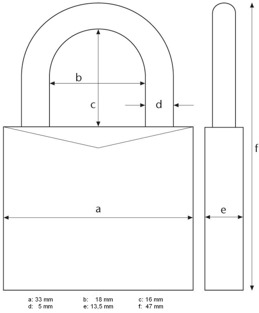 ABUS 5091 Brass Padlock 45/35 SB Size: 35 mm, Single - Image 4