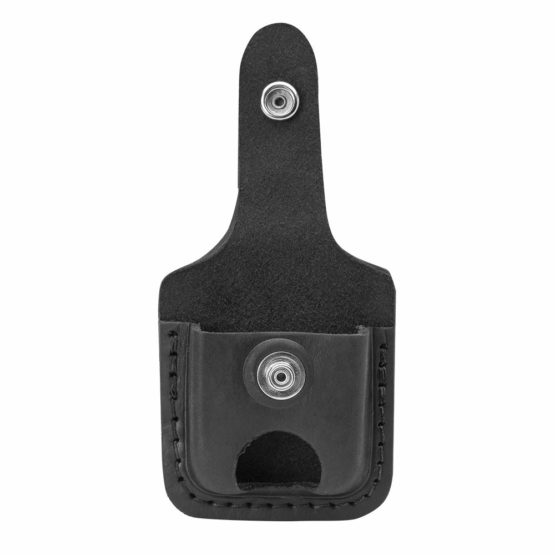 Zippo Leather Pouch With Loop Open - Black - Image 2