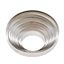 Decora Stainless Steel Round Shape, Silver, 26 x 26 x 4 cm