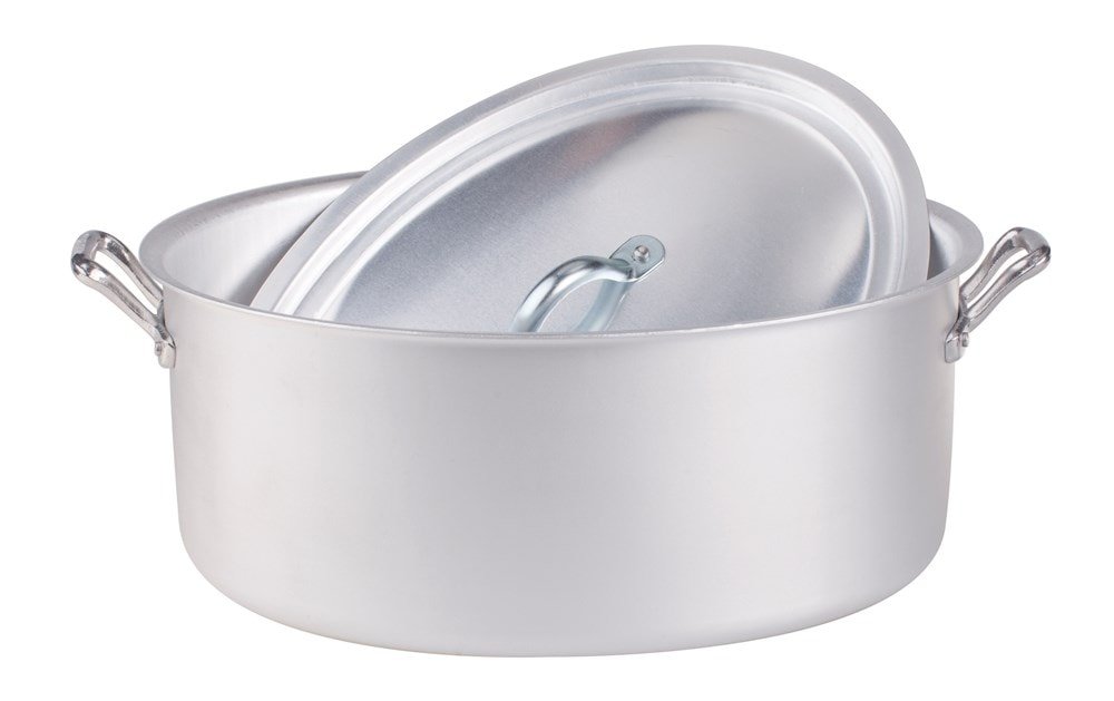 Pentole Agnelli Family Cooking Aluminium Oval Saucepot With 2 Handles, Diameter 26 Cm