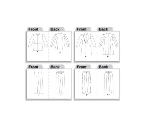 McCall's Patterns M4745 Size XN Extra-Large - XXL - XXXL Men's Civil War Costumes, Pack of 1, White - Image 3