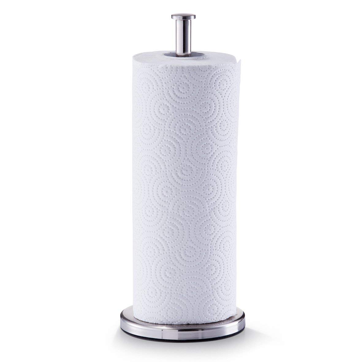 Zeller 27242 13 x 32 cm Kitchen Roll Holder Stainless Steel Diameter, Silber