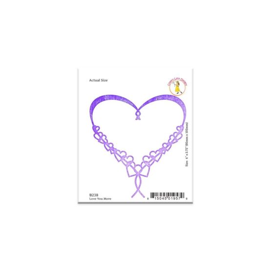 Cheery Lynn Designs Die Love You More, 4 x 3.75-inch, Acrylic, Multicoloured, 0.1 x 4.4 x 6.15 cm - Image 3