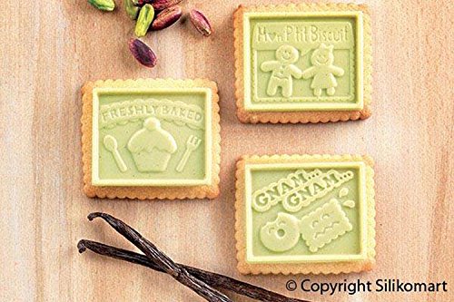 Silikomart - CKC04 COOKIE GNAM GNAM SLIM - Kit for Preparing Biscuits Topped with Chocolate Brown And White - Image 2