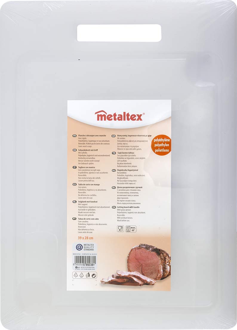 Metaltex Cutting Board, White, 27 x 39 cm, 28L x 39W cm - Image 2