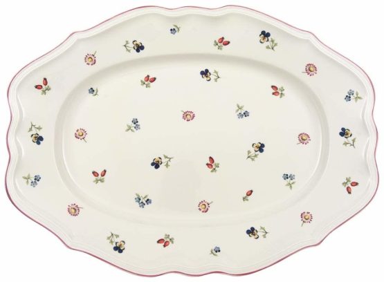 Villeroy & Boch Petite Fleur Serving Plate, 44 cm, Premium Porcelain, White/Colourful