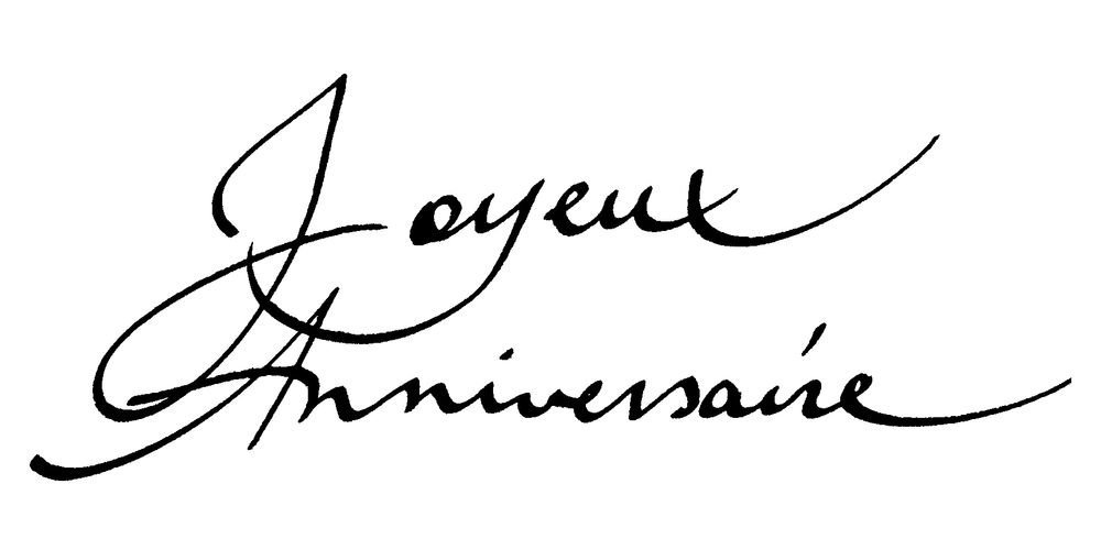 Artemio Wooden Stamp E Text Joyeux Anniversaire Bigamart