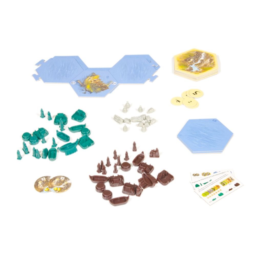 Devir - Catan, Pirates and Explorers, Board Game (BGPIR56) - 5 and 6 Player Extension, Cranberry, Miscelanea - Image 2