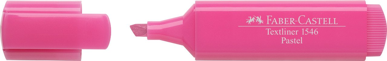 Faber-Castell 154654 - Box of 10 Fluorescent Markers Pastel Tones Textliner 1546 Pastel Pink, baby pink, 10 count (Pack of 1)