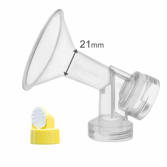 Maymom Breast Shield w/Valve and Membrane for Medela Breast Pumps (21 mm, Small, 1-Piece)
