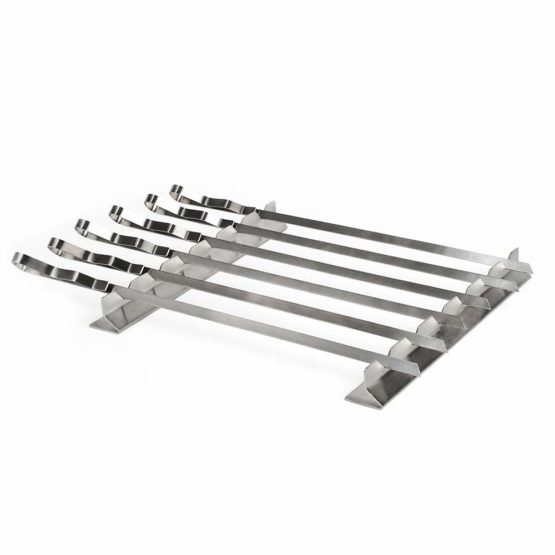 Steven Raichlen Best of BBQ Stainless Steel Kebab Rack with 6 x Skewers Set, Stainless, 2.73" pounds