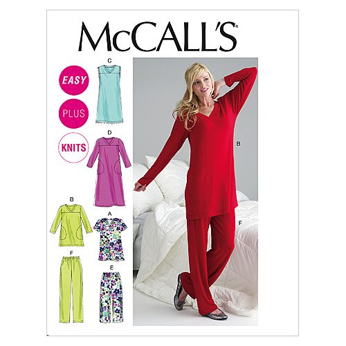 McCall's Patterns M6474 Size RR 18W-20W-22W-24W Misses'/ Women's Top, Tunic, Gowns and Pants, Pack of 1, White