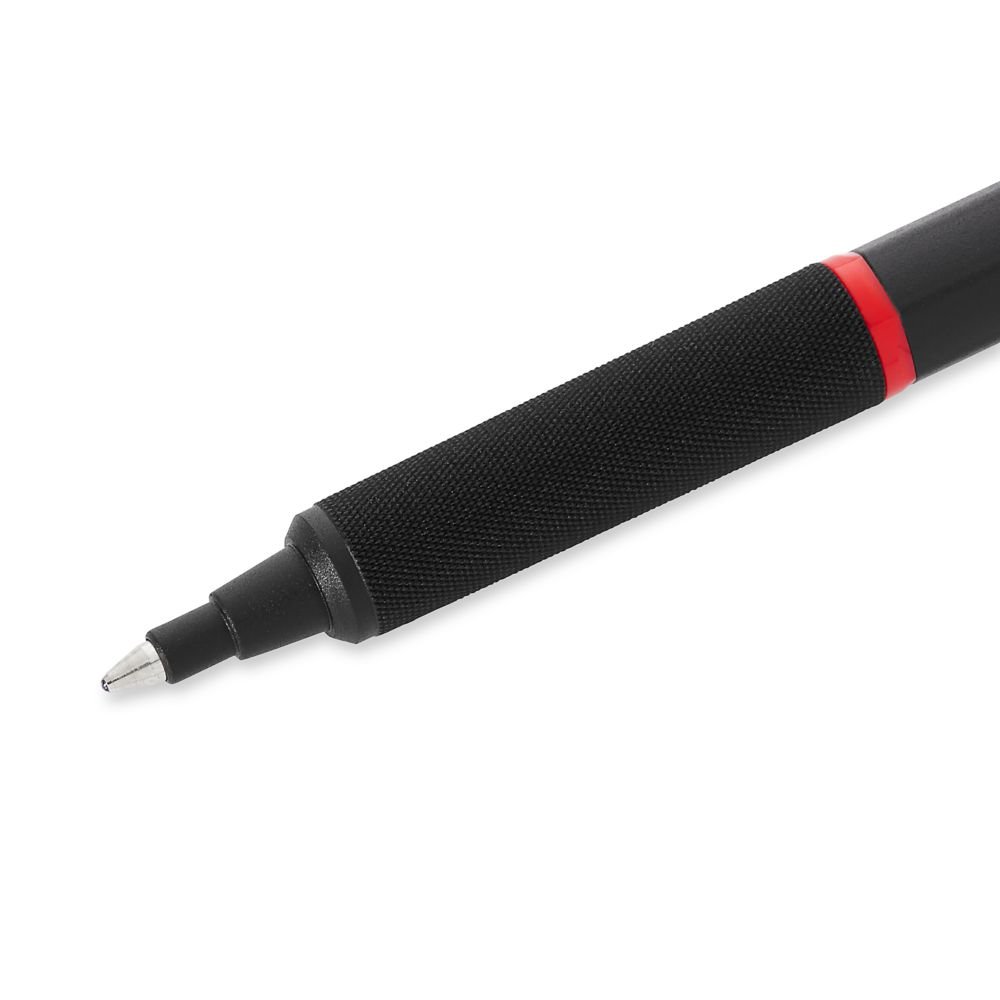 rOtring Rapid Pro Retractable Ballpoint Technical Drawing Pen Medium Point Blue Ink Black Full-Metal Body - Image 2