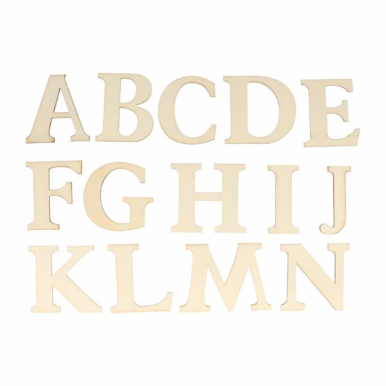 Artemio 6 cm Wooden Alphabet Upper Case, Beige - Image 2