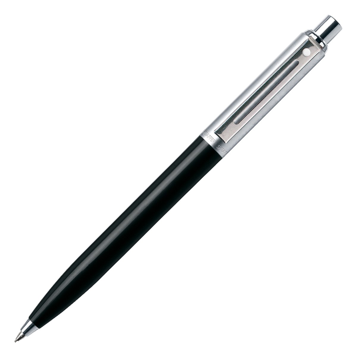 Sheaffer Sentinel - Refillable Ballpoint Pen, Black Resin, Brushed Chrome appointments, chrome/black