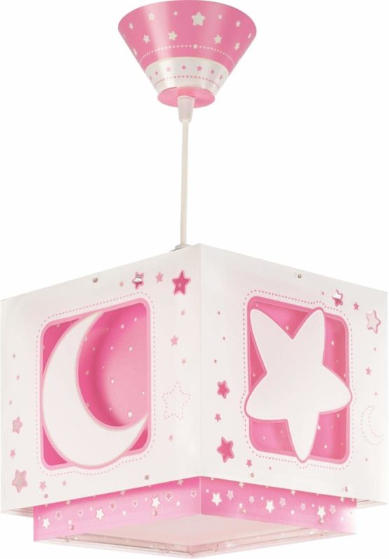 Dalber Hanging lamp Moon, 60 W, Pink, White