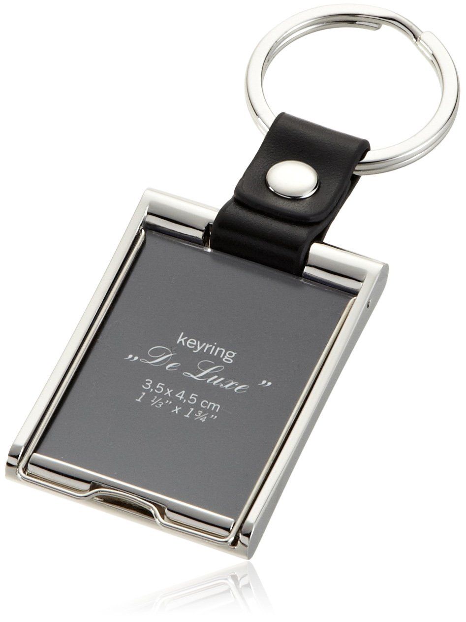 walther design key Ring Black 3,5 x 4,5 cm Made of Metal Deluxe MR-199-B, Pack of 1