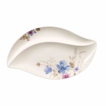 Villeroy & Boch Mariefleur Salad Serving Plate, 50 x 30 cm, Premium Porcelain, White/Multicoloured, Gris
