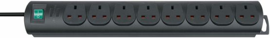 Brennenstuhl Primera-Line extension socket 8-way black 2m 05VV-F 3G1,25 *GB*