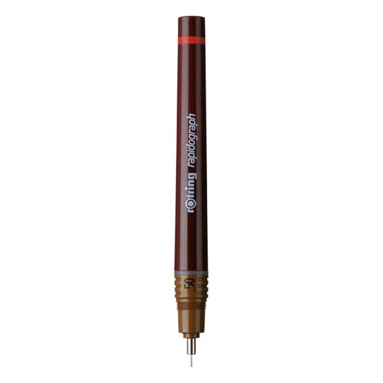 Rotring Rapidograph Technical Drawing Pen 0.50mm, Brown - Image 3
