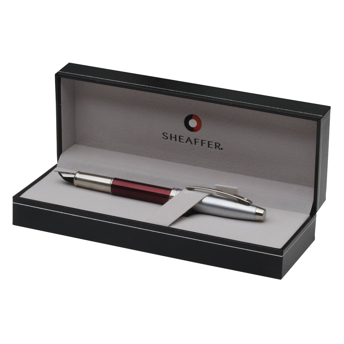 SHEAFFER E0930753-30 Medium Nib Fountain Pen - Red/Chrome, 1 - Image 2