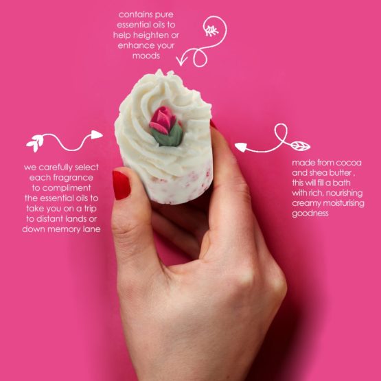 Bomb Cosmetics Little Box of Love Ballotin Bath Melt Wrapped Gift Pack, Contains 6-Pieces, 30 g Each - Image 4