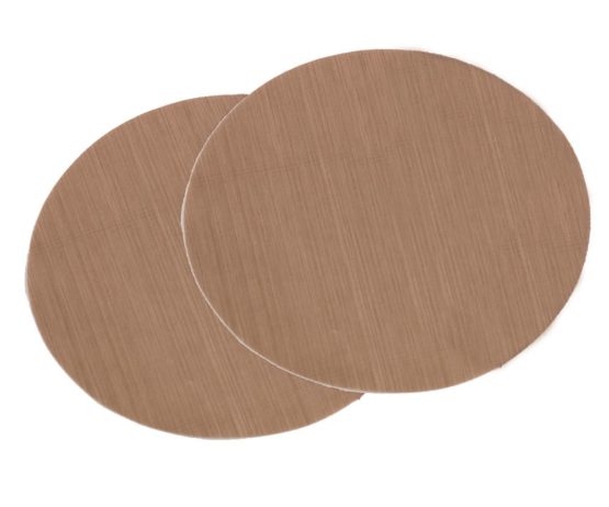 Bake-O-Glide Reusable Non-Stick Pre Cut Circles, Woven Glass Fabric Coated in 100% PTFE, Brown, 8-Inch