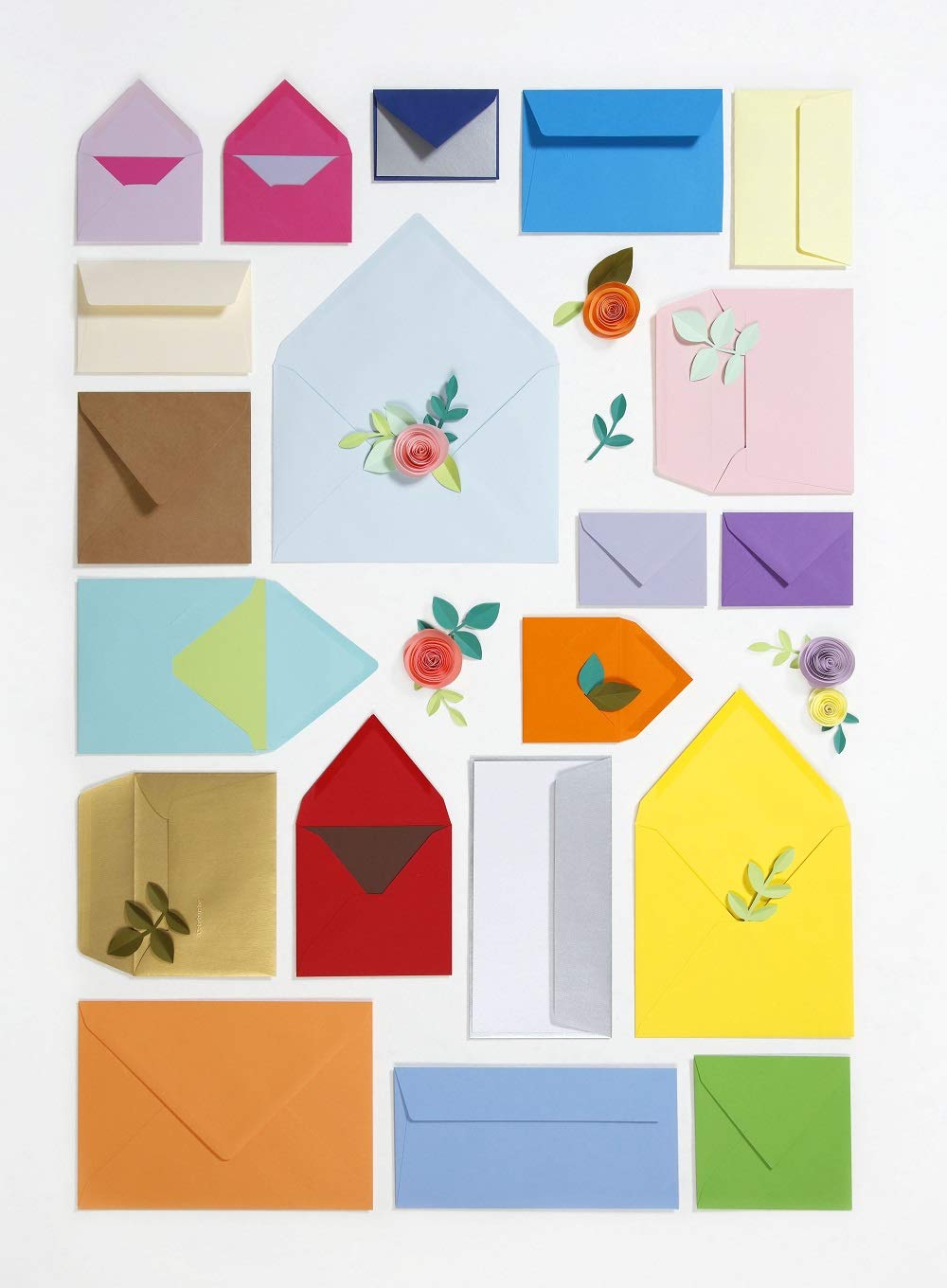 Clairefontaine 5356C Pack of 20 Self-Adhesive Envelopes C6 11,4x16,2cm 120gsm Lychee Colour Invitation Events Correspondence Pollen Range Smooth Premium Paper - Image 2
