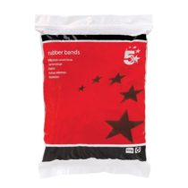 5 Star 296409 Office Rubber Bands No.32 Each 76x3mm Approx 800 Bands[Bag 0.454kg], Brown