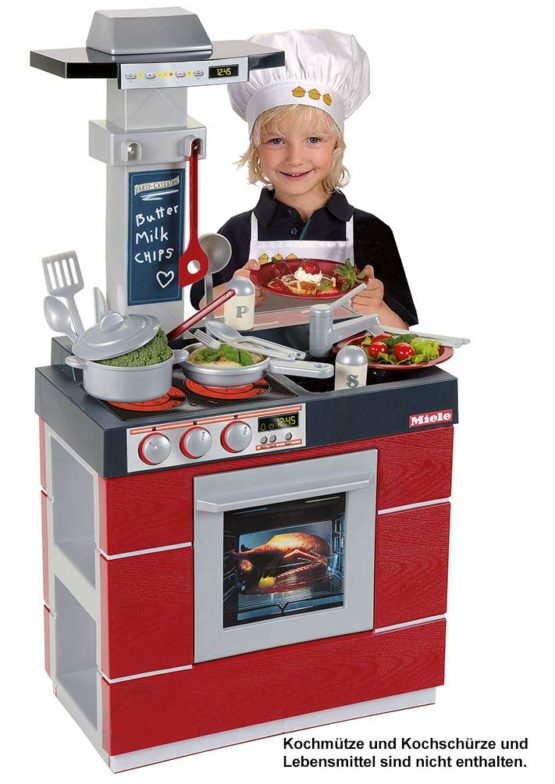 Theo Klein 9044 Miele Compact Kitchen I Children's Play Kitchen with Oven, Sink and Lots of Accessories I Children Can Play on Both Sides I Dimensions: 28 cm x 47 cm x 88.5 cm - Image 2