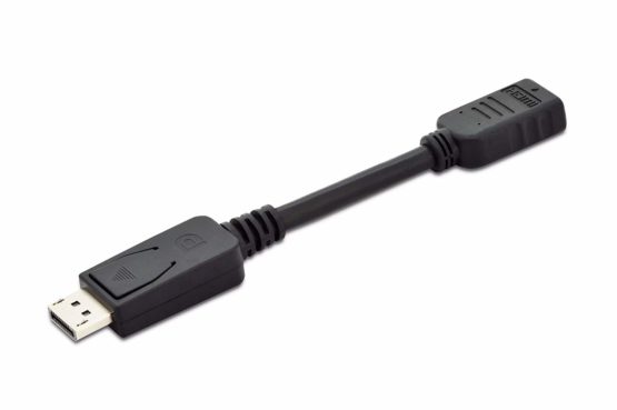 Digitus AK-340400-001-S 0.15m DP Male to HDMI Type A Female DisplayPort Adapter Cable - Black - Image 2
