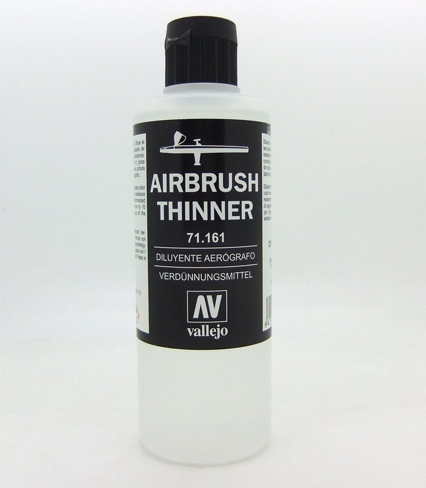 Vallejo Airbrush Thinner, 200 ml Acrylic Paint Diluent, Maintains Color Quality