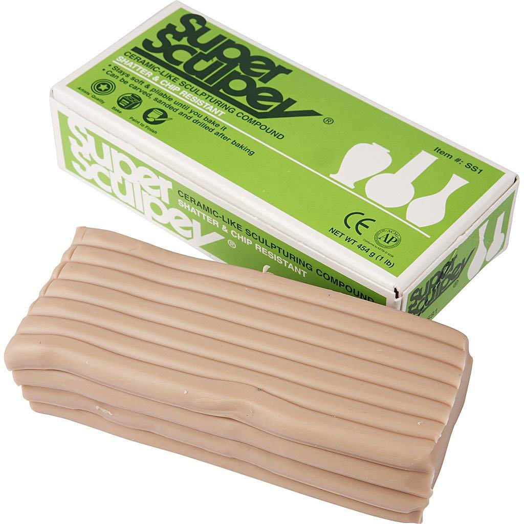 Super Sculpey Polymer Clay - 1 lb/454 g, Beige (Pack of 1) - Image 3