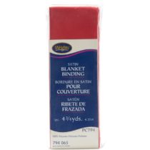 Wright's 2-inch 4 3/4 yd Single Fold Satin Blanket Binding, Red